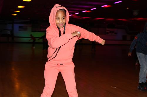 A girl skating 